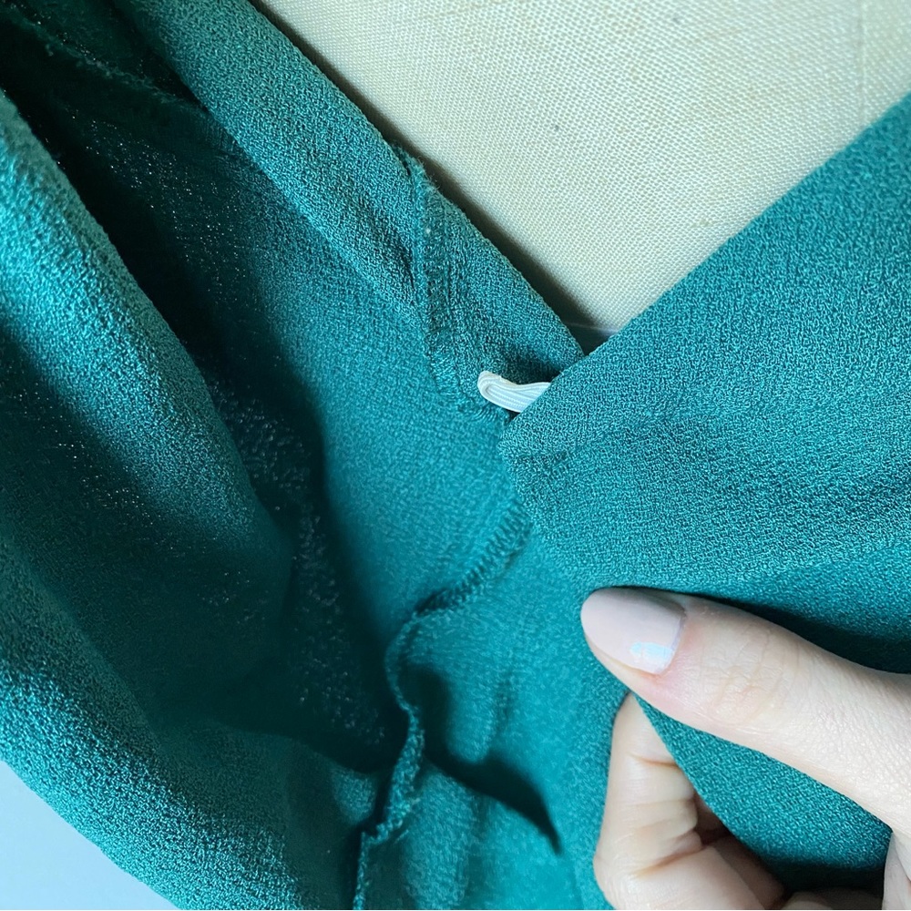 Bobeau Wrap Dress | Teal/Emerald Green | Size S - Picture 7 of 7